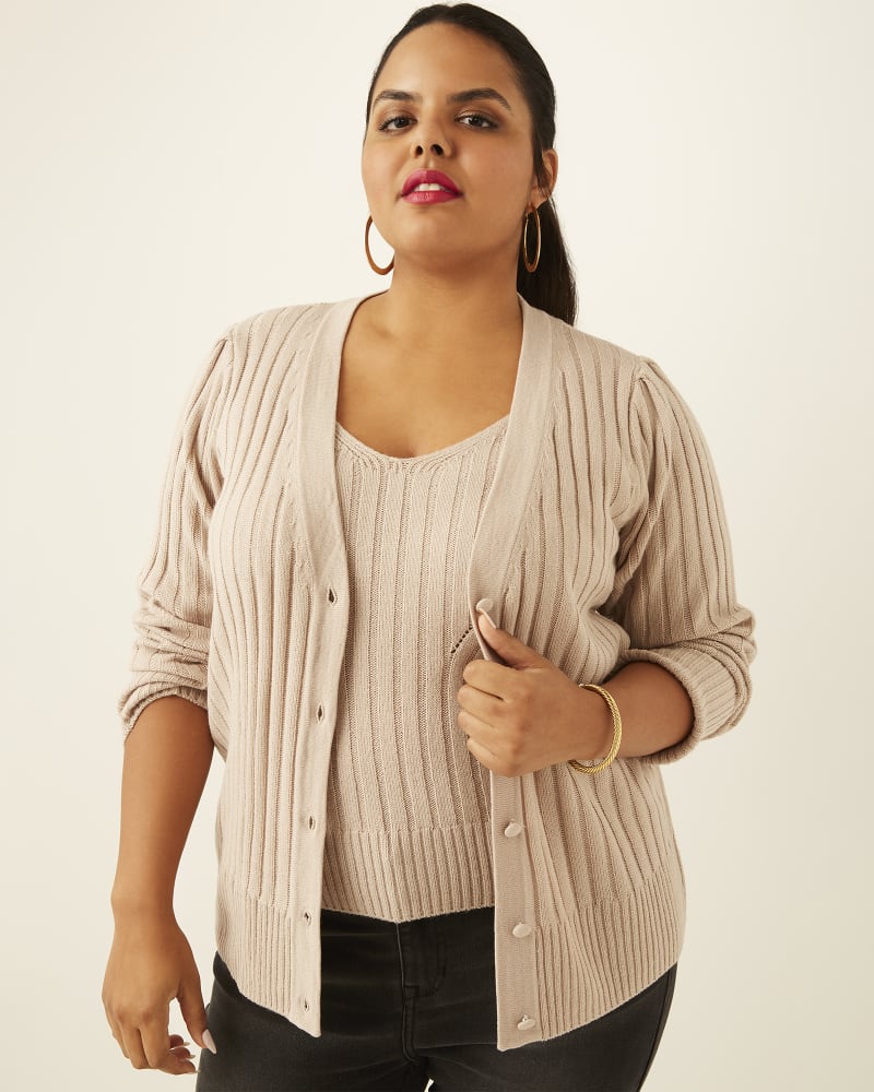 Front of plus size Iva Ribbed Cardigan by East Adeline | Dia&Co | dia_product_style_image_id:173411